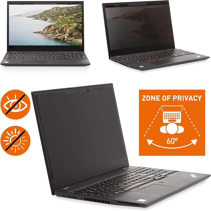 Durable Blickschutzfilter magnetisch für 13,3“ Zoll Bildschirme, inkl. Tasche und Reinigungstuch, an