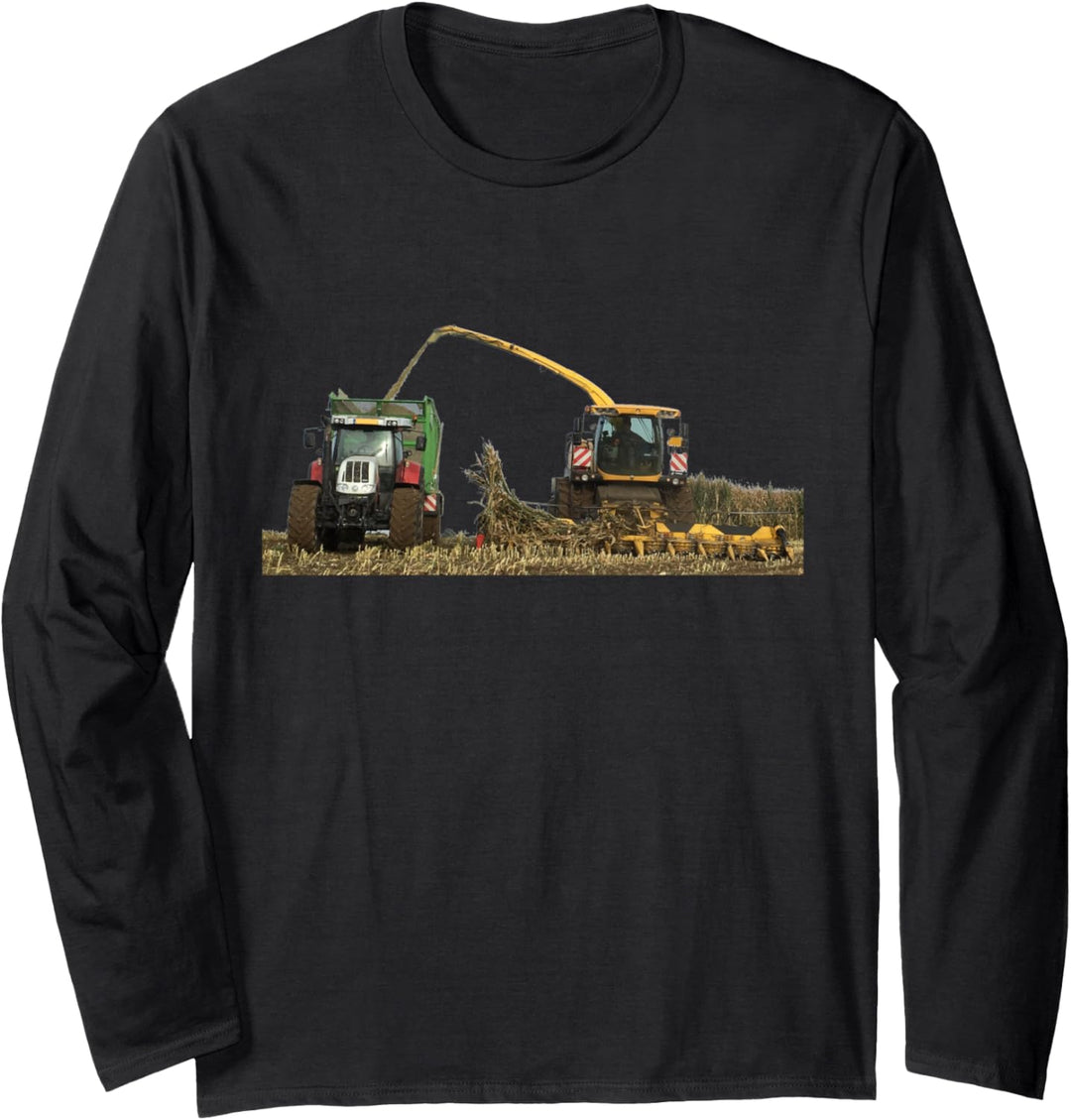 Mais häckseln Landwirt Bauer Mais-Häcksler Landwirtschaft Langarmshirt