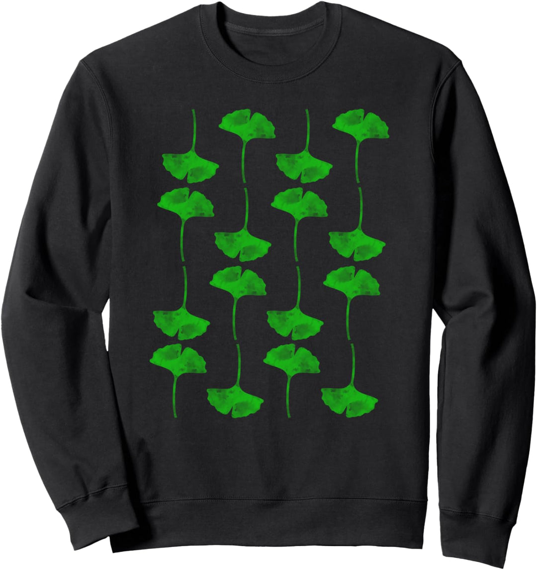Grünes Ginkgo Blatt - Ich liebe die Natur - Garten Botanik Sweatshirt