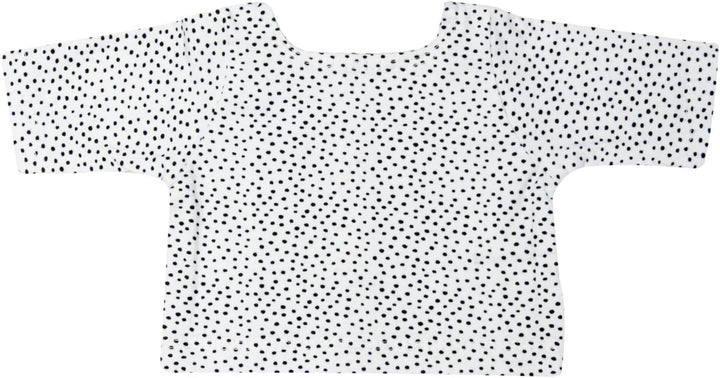 Heless 1185 - Bekleidungs-Set für Puppen im Pinguin Pünktchen Design, 2 teilig mit Strampler und T-S
