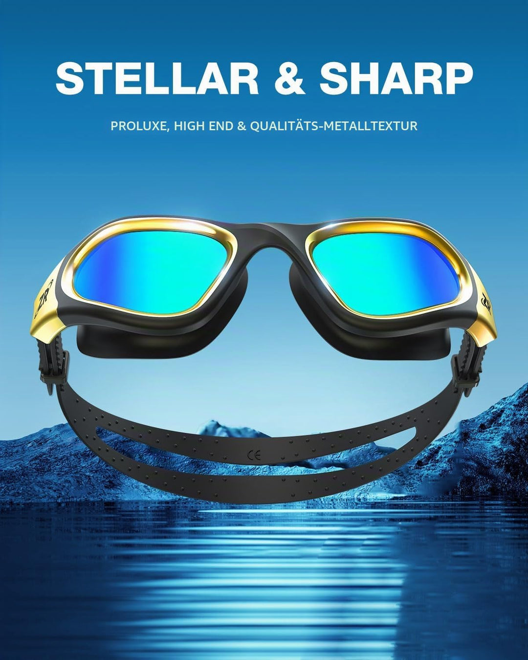 ZIONOR G1 - Polarisierte Schwimmbrille für Unisex und Erwachsene und Damen, beschlagfrei, 100% UV-Sc