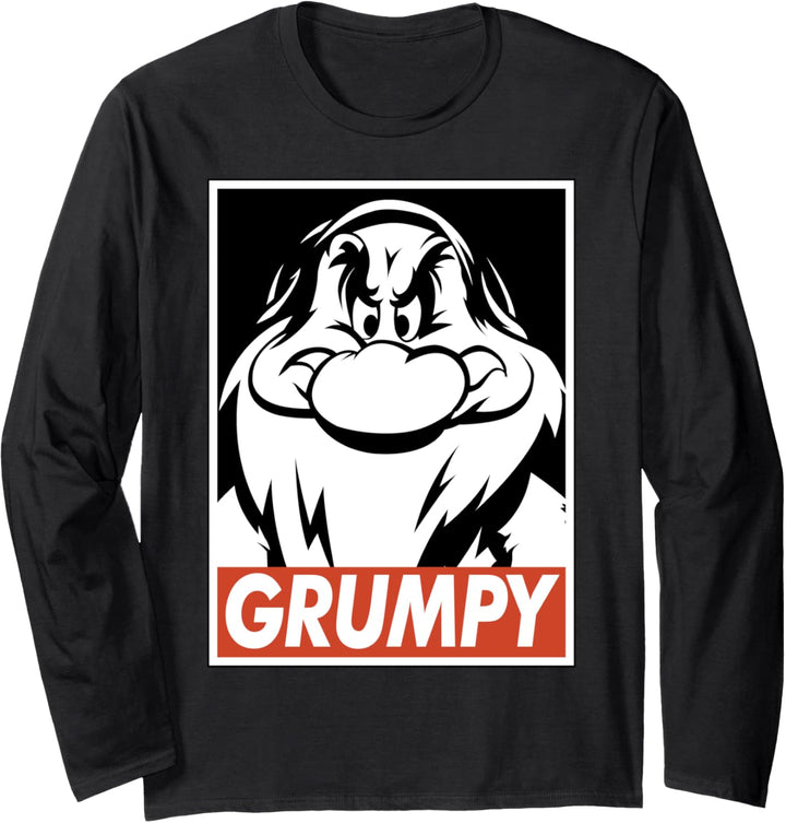 Disney Snow White Grumpy Poster Langarmshirt