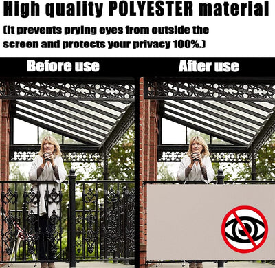 Ufamiluk Windschutz Balkon fest meterware Tuch Fuer den Balkon UV-Schutz balkonverkleidung für Balko