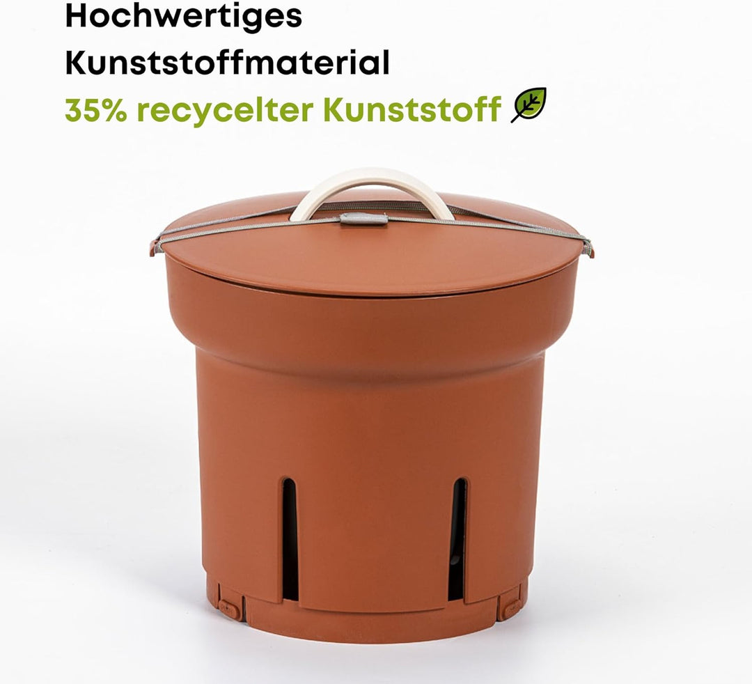 Urbalive Beetkomposter für Wurmkompost 12L - Garten unterirdisch Wurmkomposter zum Eingraben - Desig