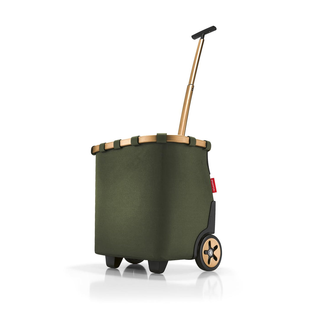 reisenthel carrycruiser Forest Gold – Tragbarer Einkaufstrolley mit stabilem Aluminiumrahmen, Schult