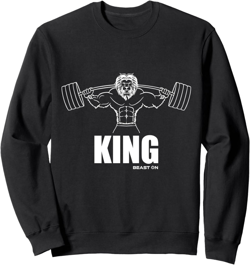 KING Löwe Fitness Beast ON | GYM Motivation Fitness Sprüche Sweatshirt