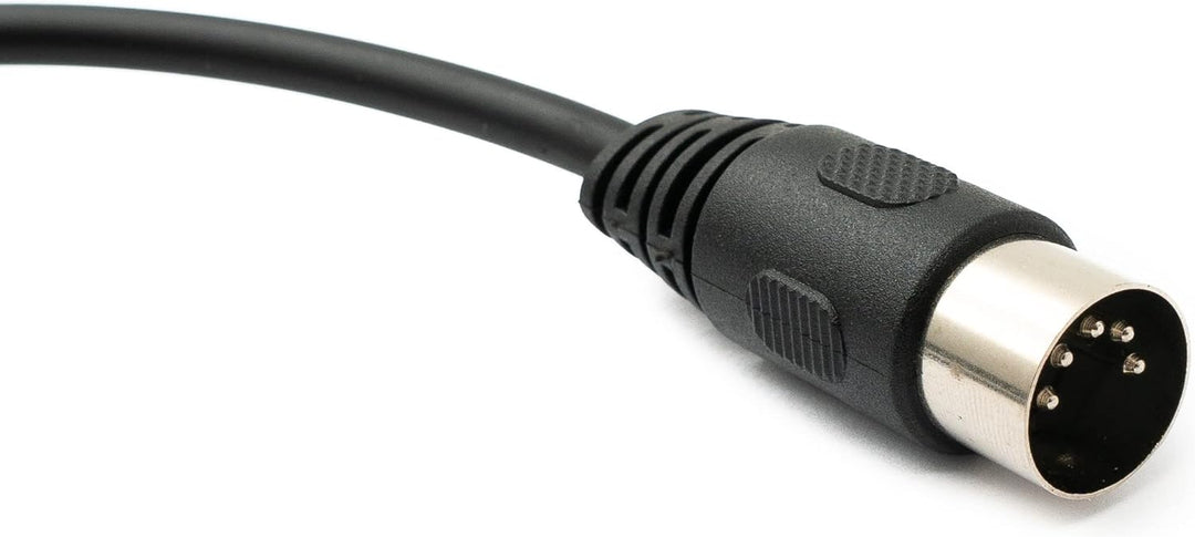 System-S Audio Kabel 50 cm XLR 3 polig Stecker zu DIN 5 polig Stecker Adapter in Schwarz