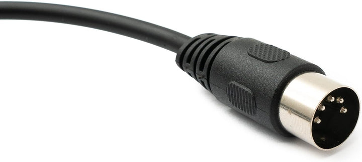 System-S Audio Kabel 50 cm XLR 3 polig Stecker zu DIN 5 polig Stecker Adapter in Schwarz