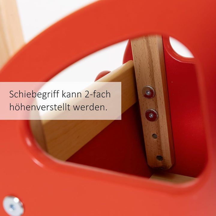 Lauflernwagen Holz Auto Baby Laufwagen Griff höhenverstellbar Farbe Auswahl (Blau), Blau
