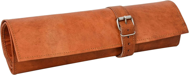 Gusti Werkzeugtasche Leder - Jace Damen und Herren Rolltasche Vintage Braun Leder