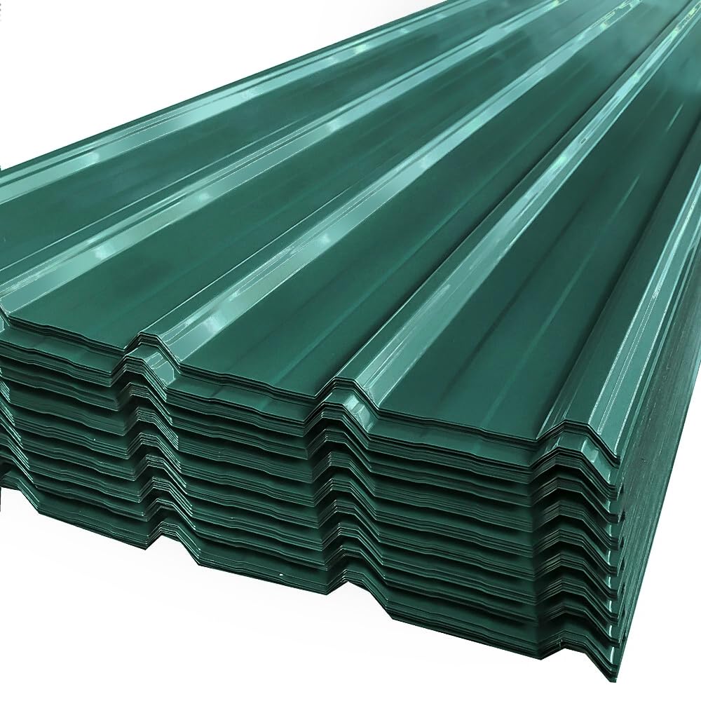 12x Trapezblech 7 m², 110 x 45 cm, Metal Verzinkt Rostresistent Wetterfest Profilblech Dachblech Wel