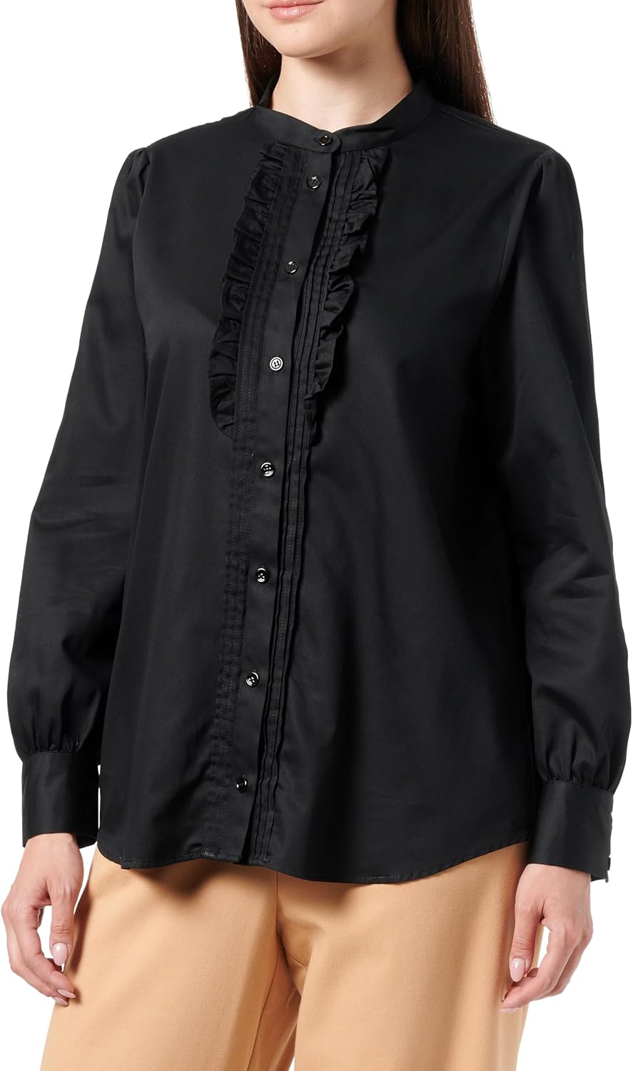 Seidensticker Damen Regular Fit Langarm Bluse 34 Schwarz, 34 Schwarz