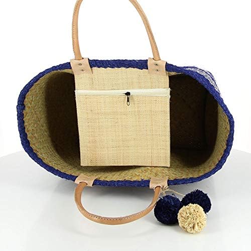 bunte Korbtasche aus Sisal Strandtasche Shopper Korb Einkaufskorb (SETE), Sete