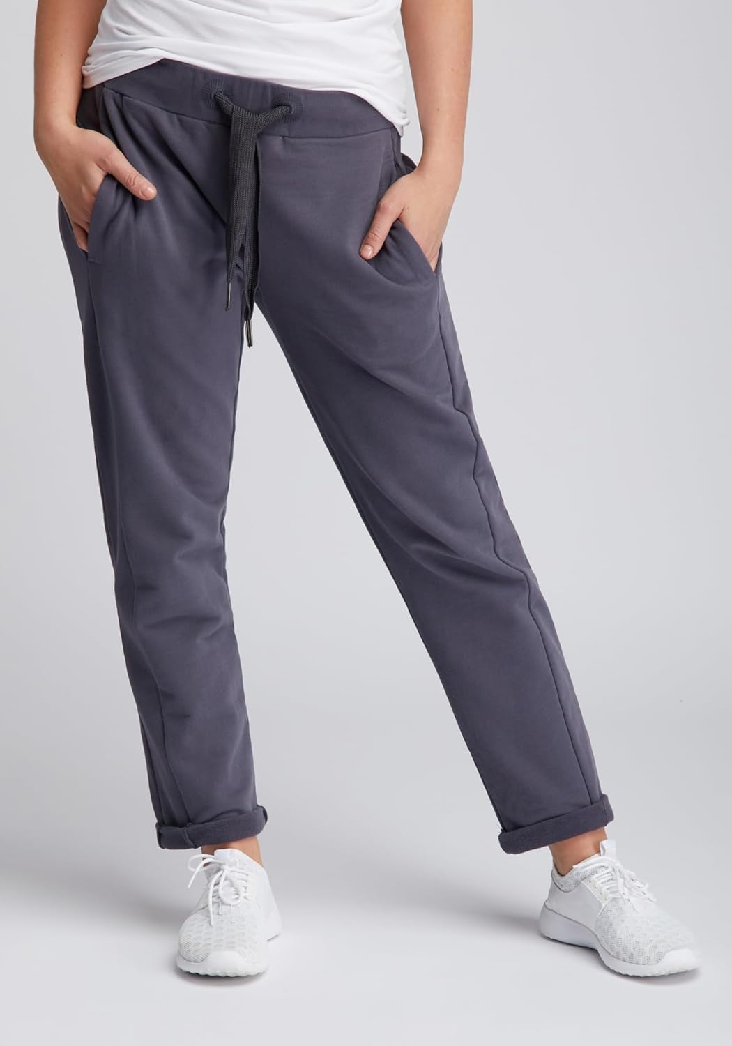 Elbsand Brinja Damen 7/8 Hose, Sweathose, gerade Schnittform XS Charcoal, XS Charcoal