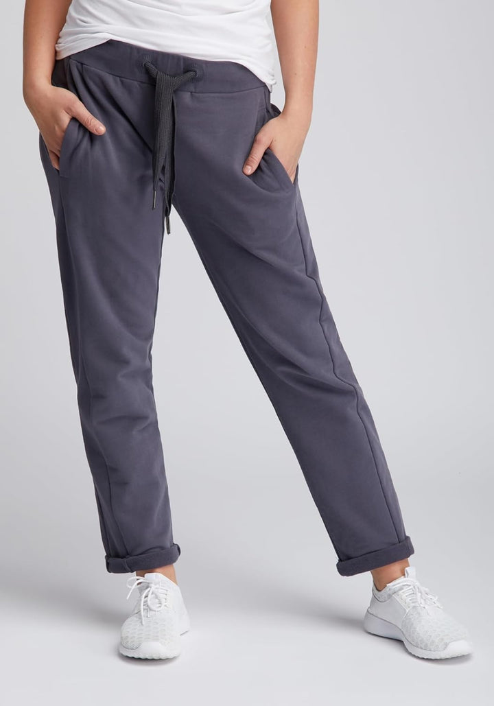 Elbsand Brinja Damen 7/8 Hose, Sweathose, gerade Schnittform XS Charcoal, XS Charcoal