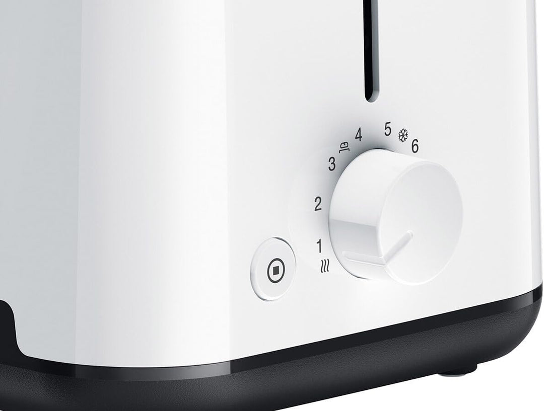 Braun Breakfast1 HT1010WH Toaster with 2 Slots, 8 Toast Levels, Pull Out Tray, Bread Lifter, Bun War