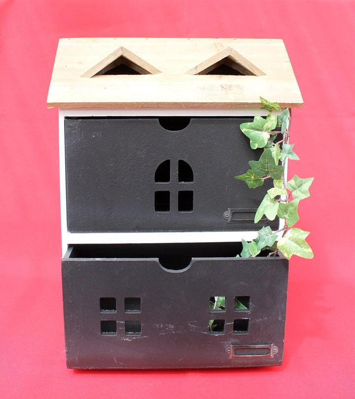 DanDiBo Schreibtisch Organizer Holz Aufbewahrungsbox 14B410 38 cm Minikommode mit Schubladen Schubla