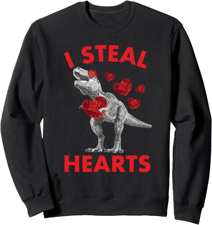 T Rex Valentinstag Dinosaurier ich stehlen Herzen Sweatshirt