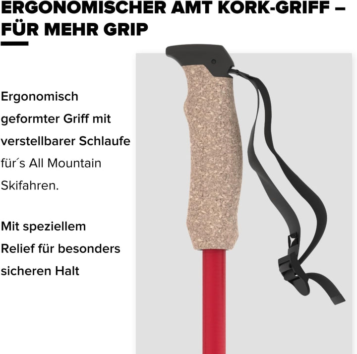 ATOMIC AMT Carbon Skistöcke - Hochwertiger 4* Carbon Skistock - ergonomischer Griff am Stock - verst