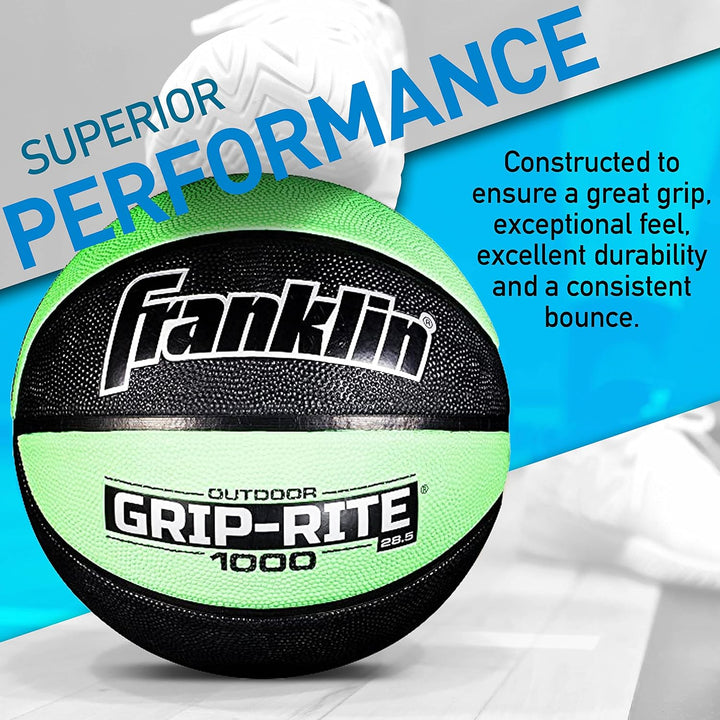 Franklin Sports Grip-Rite 1000 Basketball 6 - Women's Official - 28.5" Limette/Schwarz, 6 - Women's