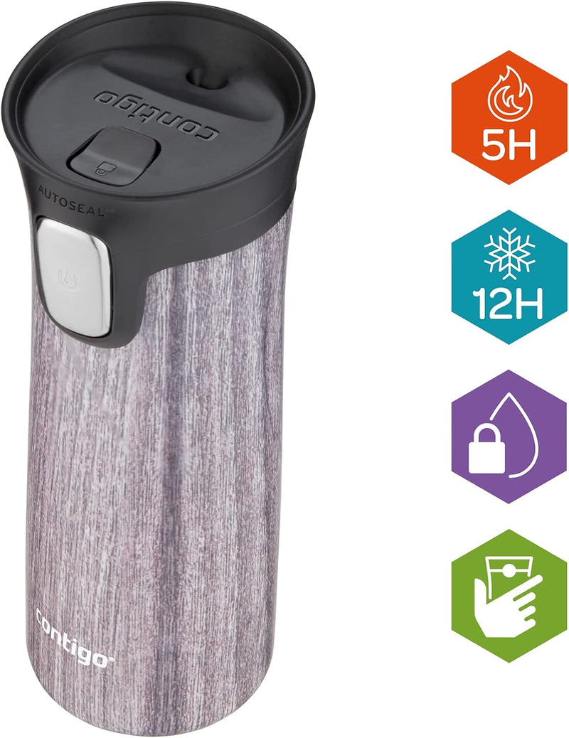 Contigo Pinnacle Autoseal Thermobecher, Edelstahl-Reisebecher, Isolierbecher, auslaufsicher, Kaffeeb