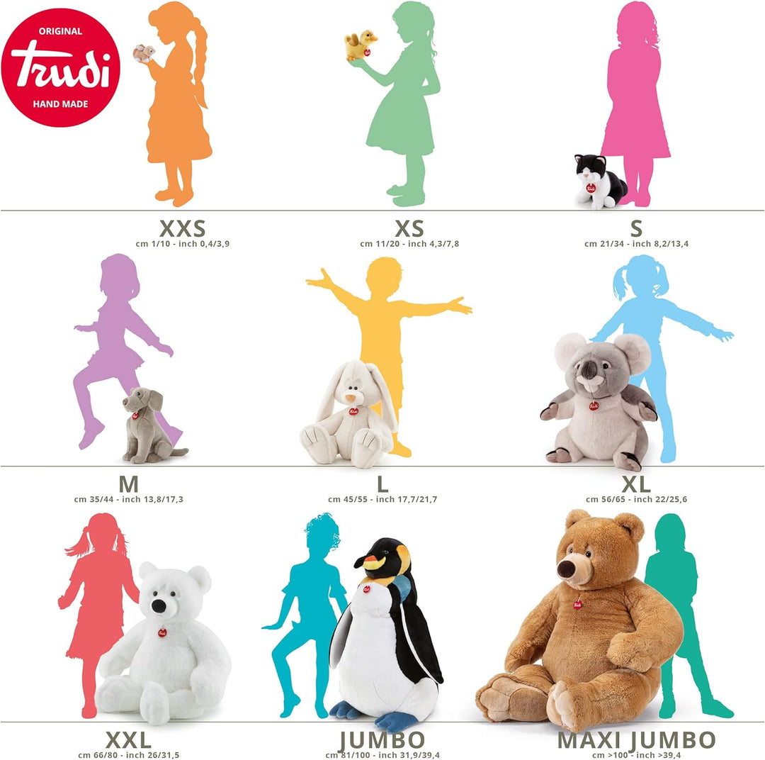 trudi 22664 Dog Klassik Plüschhund Akita Ascanio ca. 27 cm, Grösse M, hochwertiges Stofftier mit wei