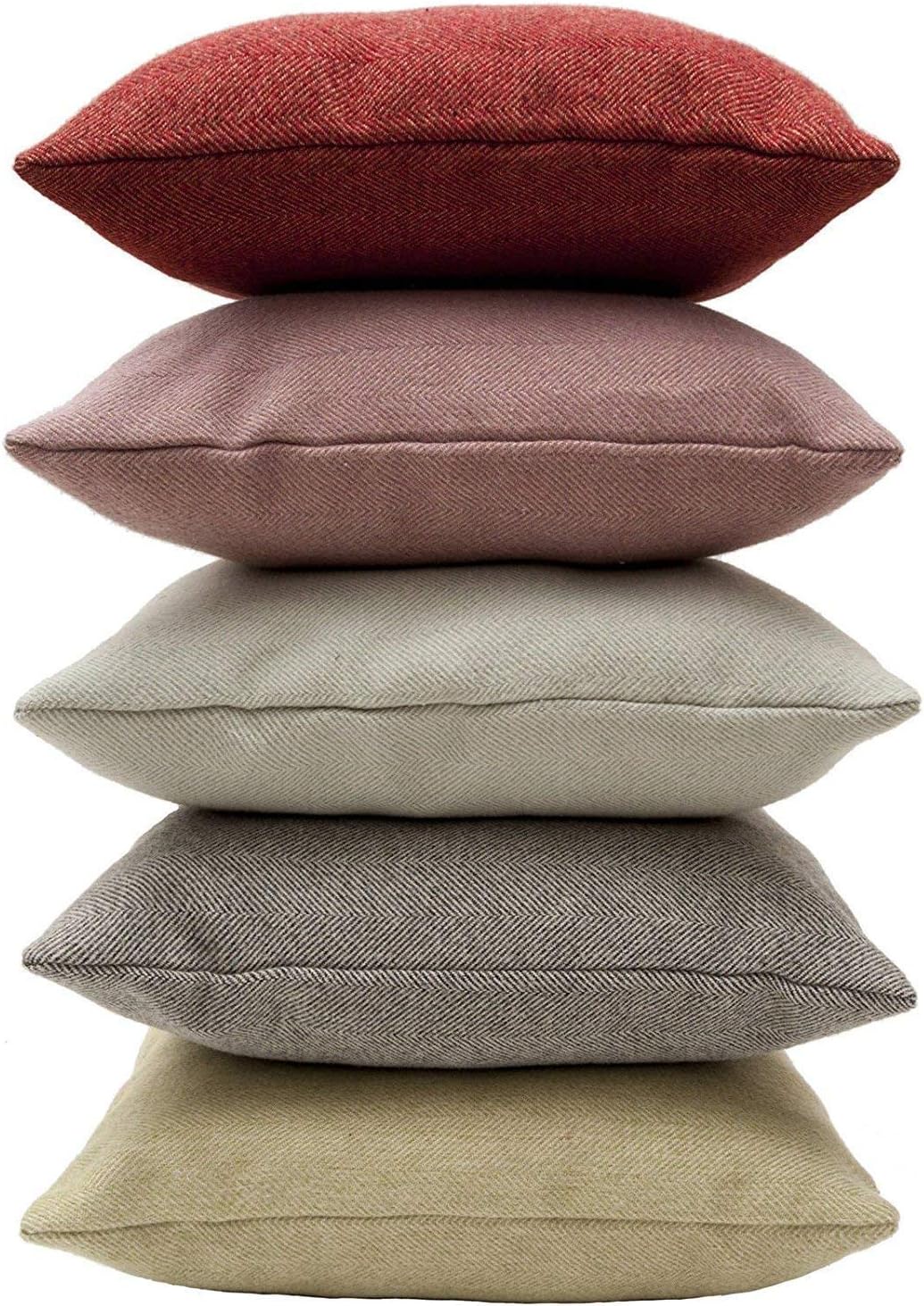 McAlister Textiles Herringbone Tweed | Kissenbezug für Sofakissen in Anthrazit Grau | 50 x 30 cm | t