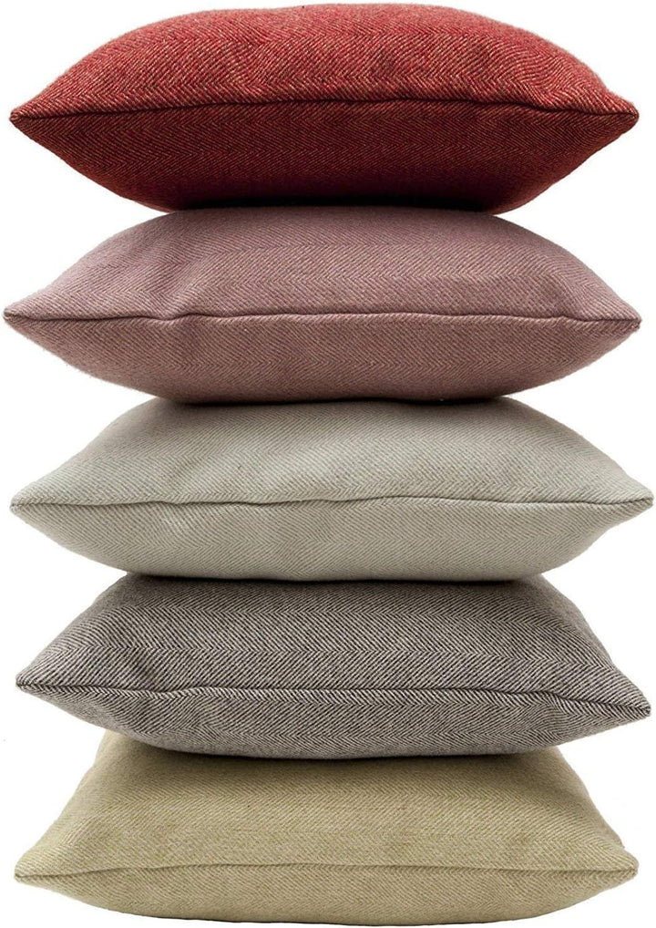 McAlister Textiles Herringbone Tweed | Kissenbezug für Sofakissen in Anthrazit Grau | 50 x 30 cm | t