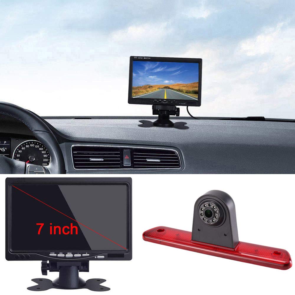 【Super HD Rückfahrkamera Set】7 Zoll TFT LCD Farbdisplay Auto Monitor + 1280*720 Pixel 1000TV Linien
