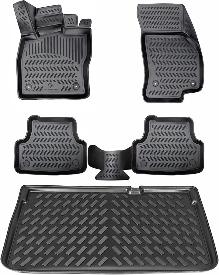 ELMASLINE 3D Gummimatten & Kofferraumwanne Set für BMW 2er Active Tourer ab 2022 (U06) | Passt Nicht