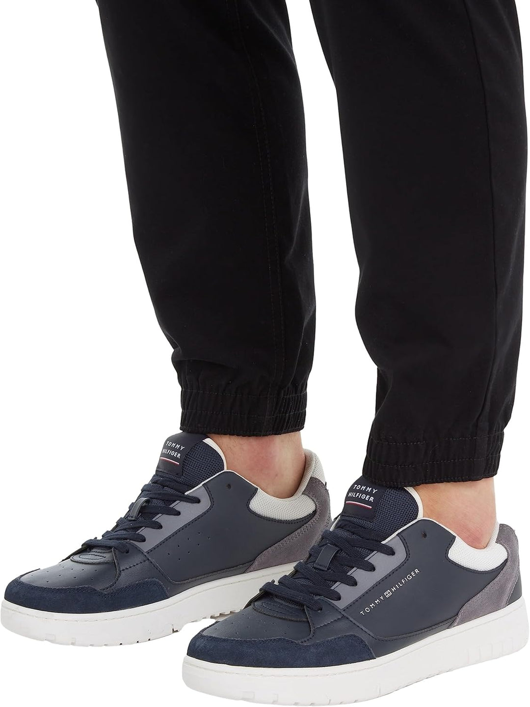 Tommy Hilfiger Herren Cupsole Sneaker TH Basket Core Rwb Schuhe 40 EU Desert Sky, 40 EU Desert Sky