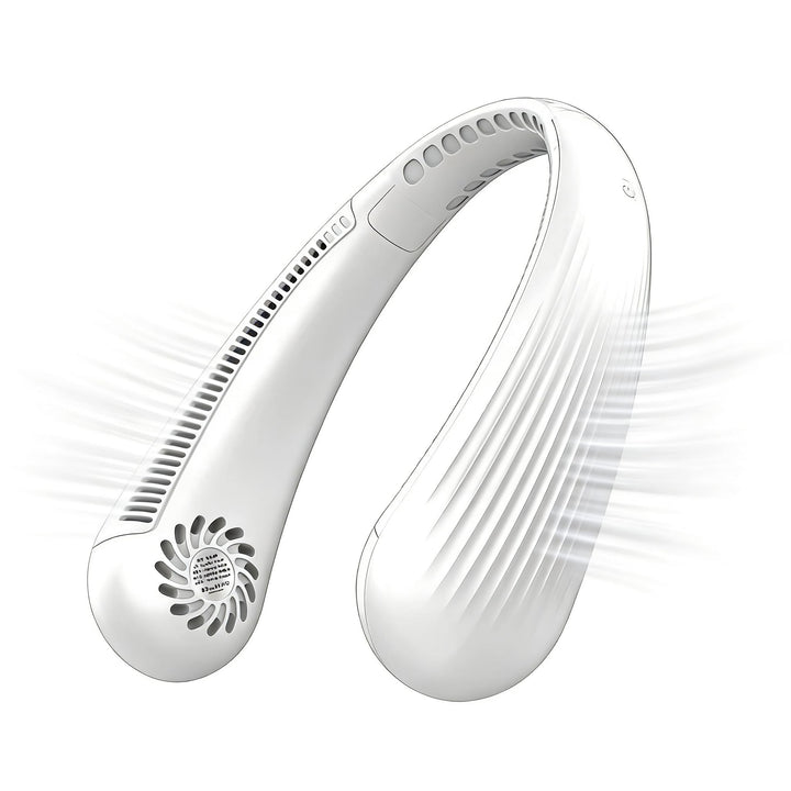 Nacken-Ventilator, Klingenlos, USB-Aufladbar, 3 Geschwindigkeitsstufen, 2000mAh Akku, 4-8 Stunden La