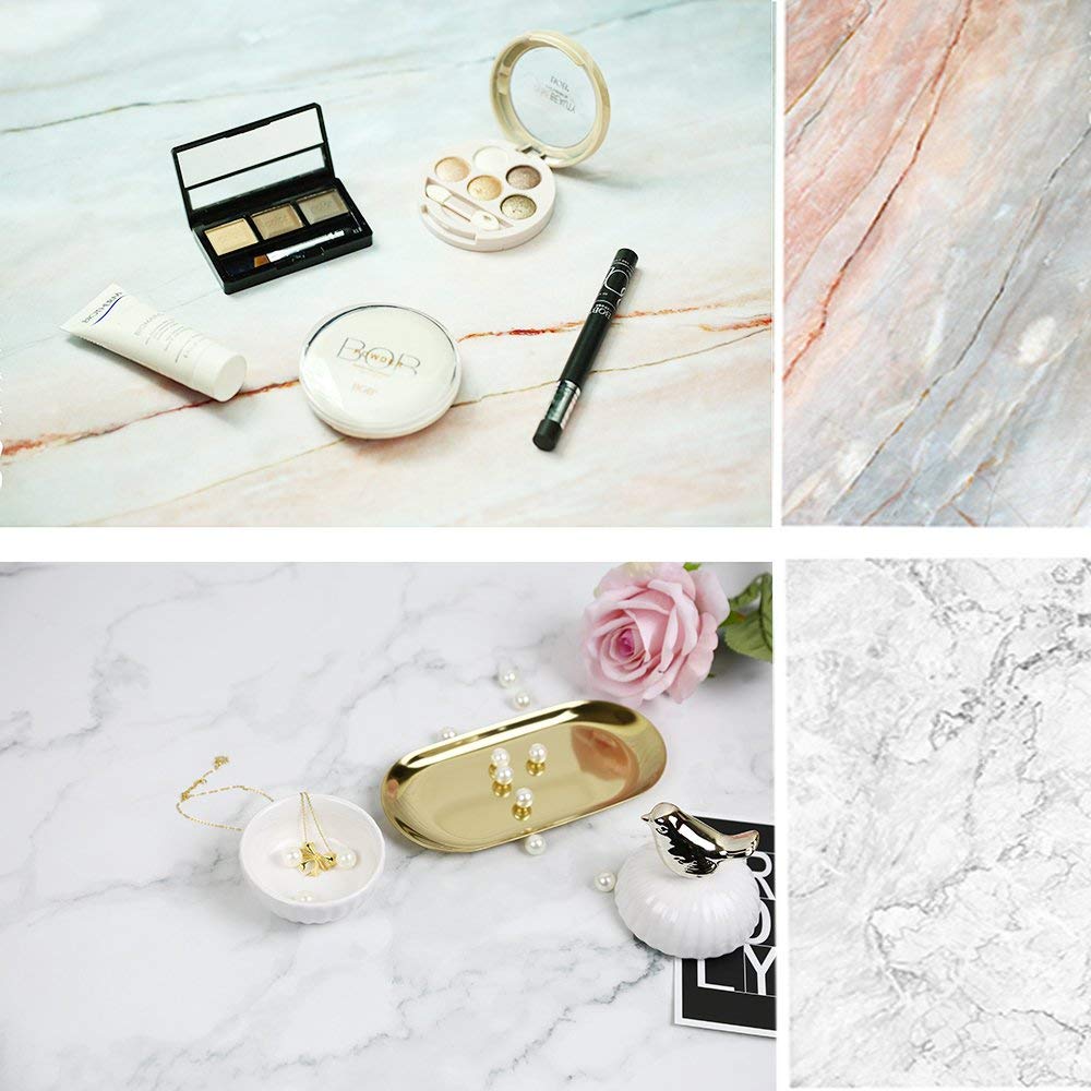 Selens 56x88cm 2 in 1 Hintergrund Helle Farbe Gebrochener Marmor Textur Flatlay Tischplatte Fotograf