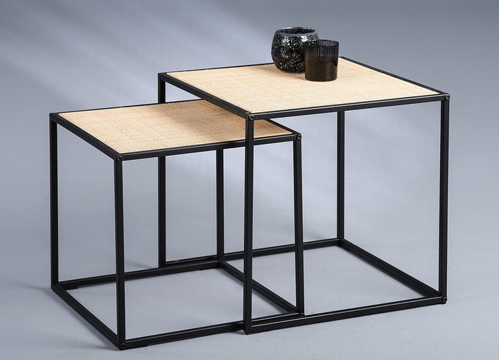 M2 Kollektion 2-Satztisch, Metall, Braun, Schwarz, Luke, Luke