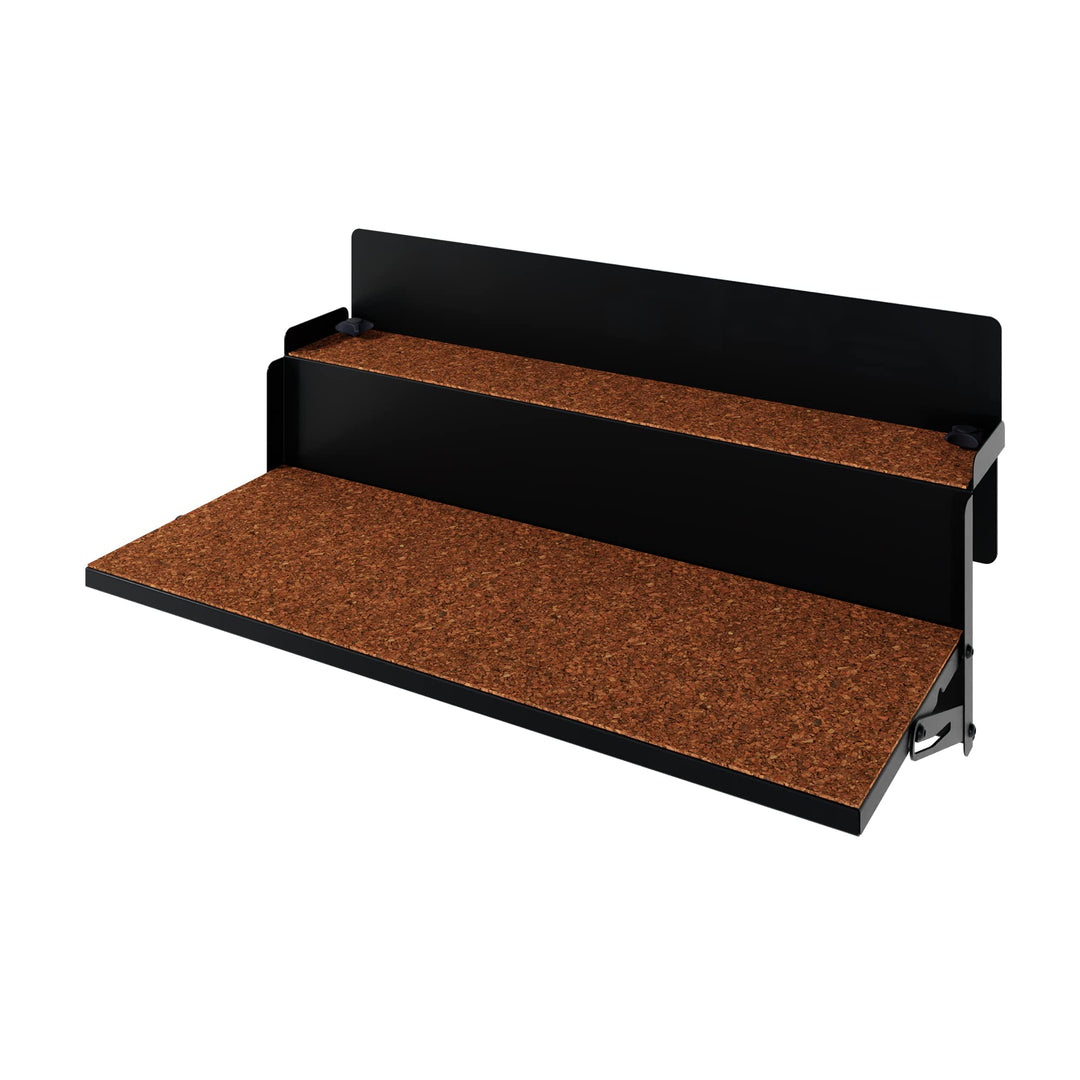 LEVIRA Beistelltische, Balkonhängetisch Klappbar, Balkontisch Hängetisch ForFun, 64 x 35 x 29 - Schw