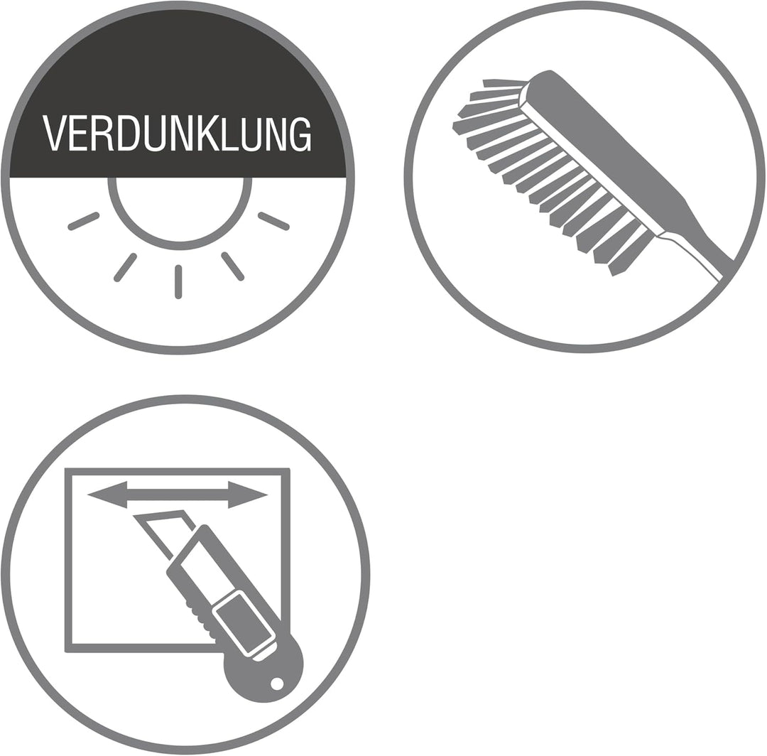GARDINIA Seitenzug-Rollo für Fenster, Blickdicht, Lichtundurchlässig, Blendschutz, Montage mit Bohre