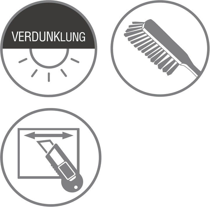 GARDINIA Seitenzug-Rollo für Fenster, Blickdicht, Lichtundurchlässig, Blendschutz, Montage mit Bohre