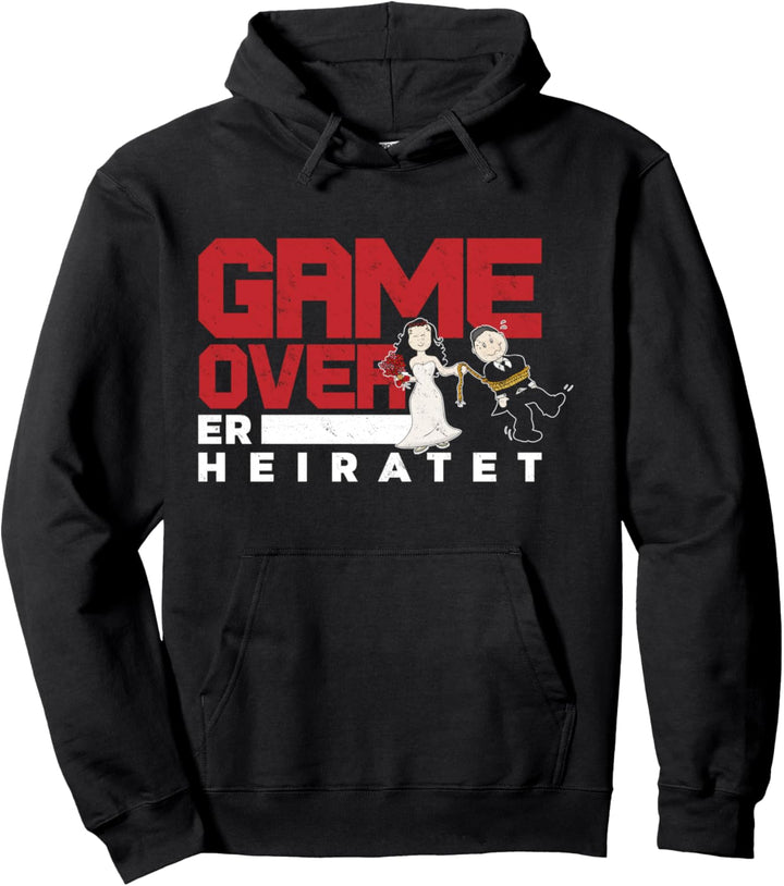 Gamer Over Er Heiratet Team Bräutigam Hochzeit JGA Pullover Hoodie