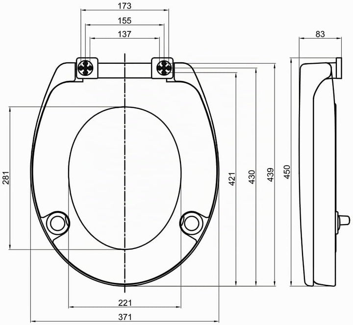 Grünblatt WC Sitz Health Care Toilettensitz mit 5 cm Sitzerhöhung und Absenkautomatik, extra stabile