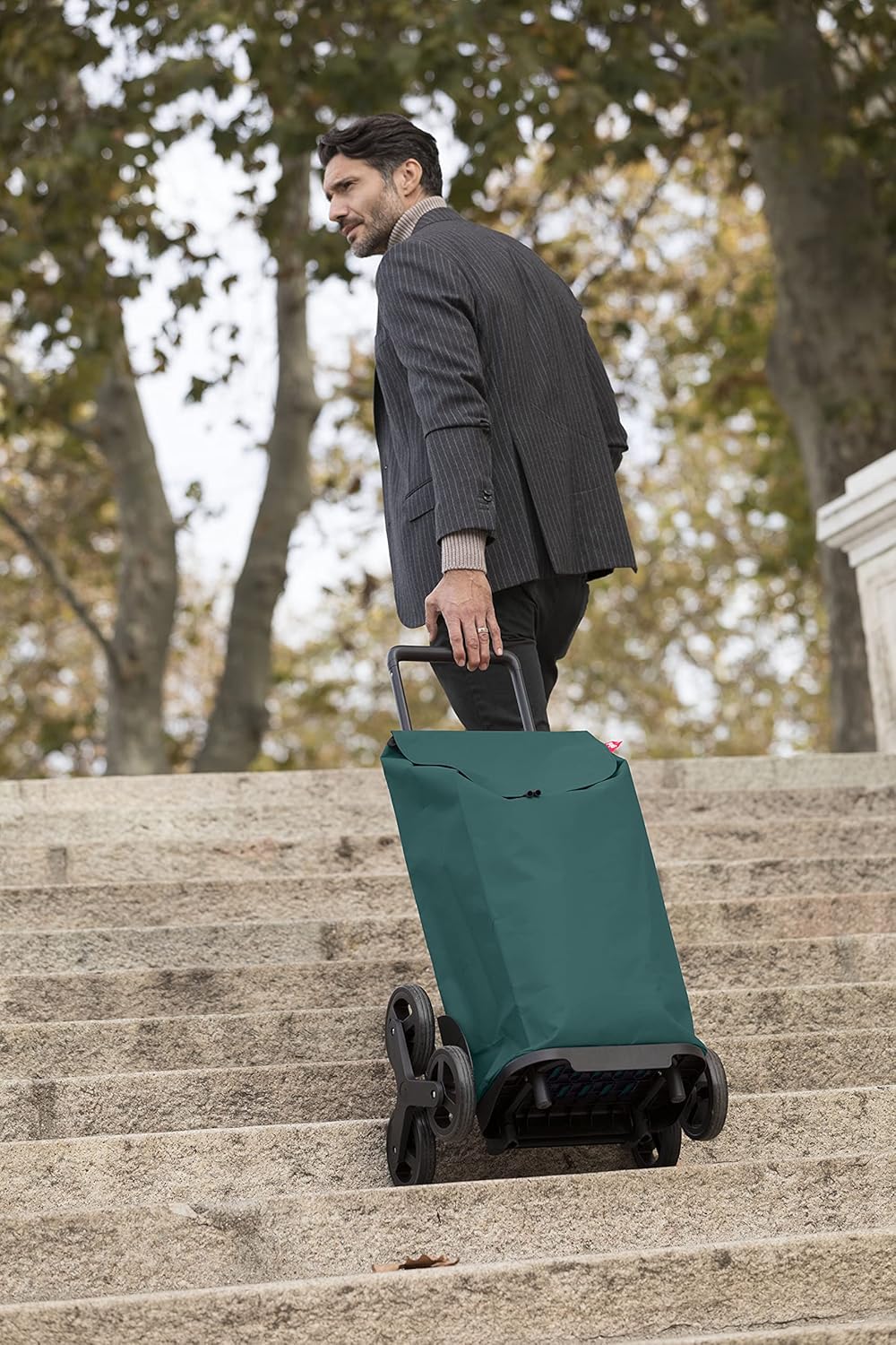 Gimi Tris Einkaufstrolley, wasserabweisende Tasche, 3-Rollen-System, Eco Verpackung klappbares Geste