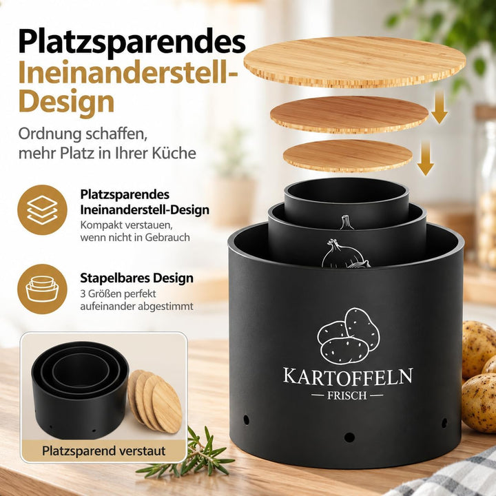 Kartoffel Aufbewahrungsbox 3er Set