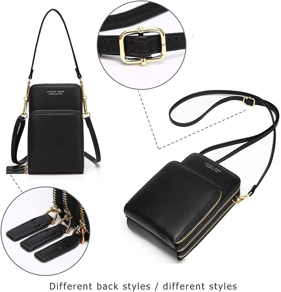 myfriday Kleine Umhängetasche Damen Kunstleder Crossbody Schultertasche Handtasche Geldbörse Handyta