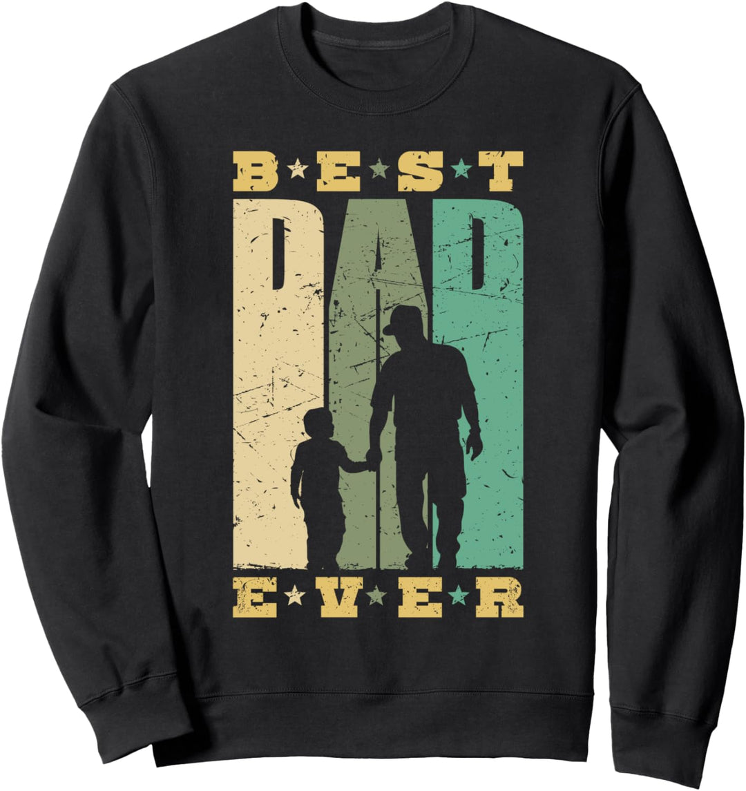 Best Dad Ever Retro Papa und Sohn Sweatshirt