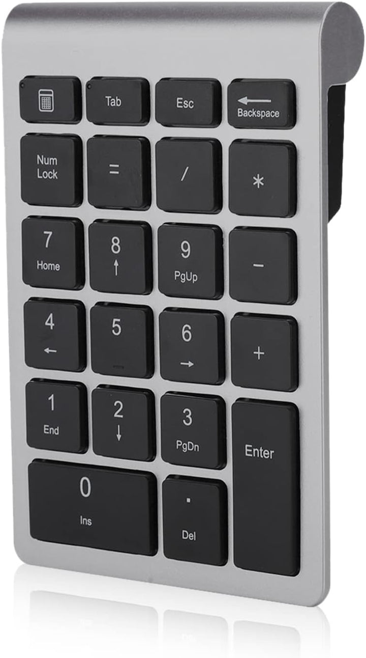 Zunate Drahtloser Nummernblock, 22 Tasten Ziffernblock mit USB-Empfänger Tragbare 2,4-G-Numpad-Tasta