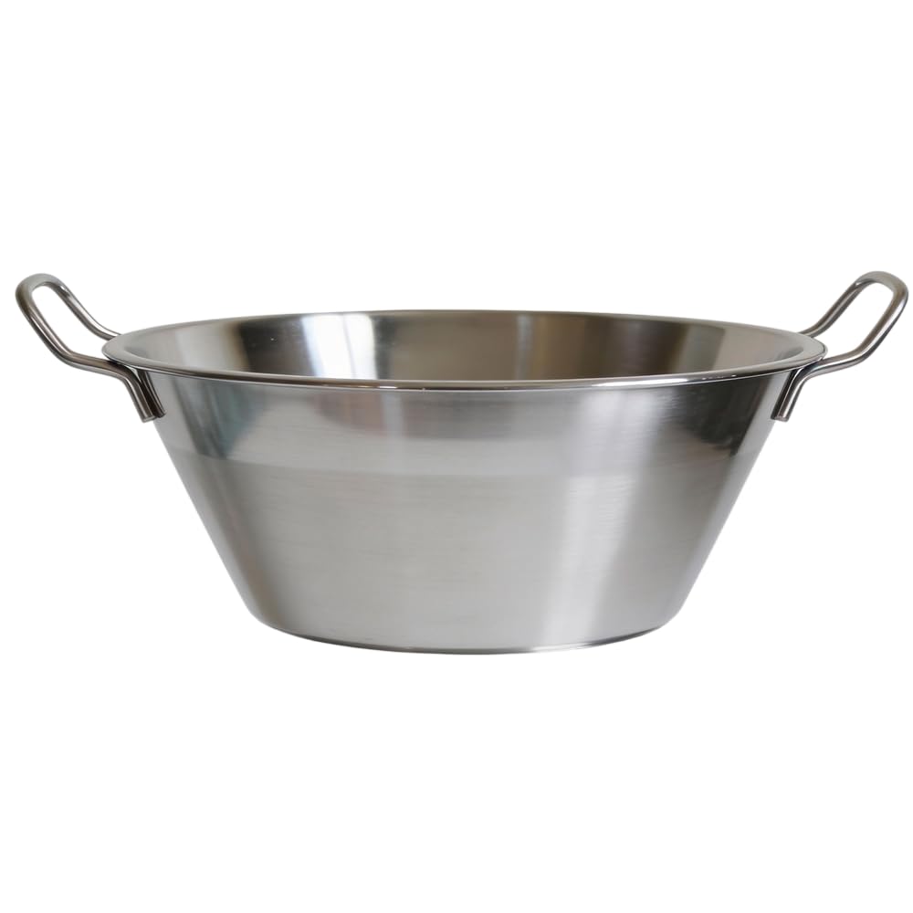 Baumalu - 38 cm Marmeladentopf aus Edelstahl, 9L Fassungsvermögen, Metallgriffe, für alle Herdarten