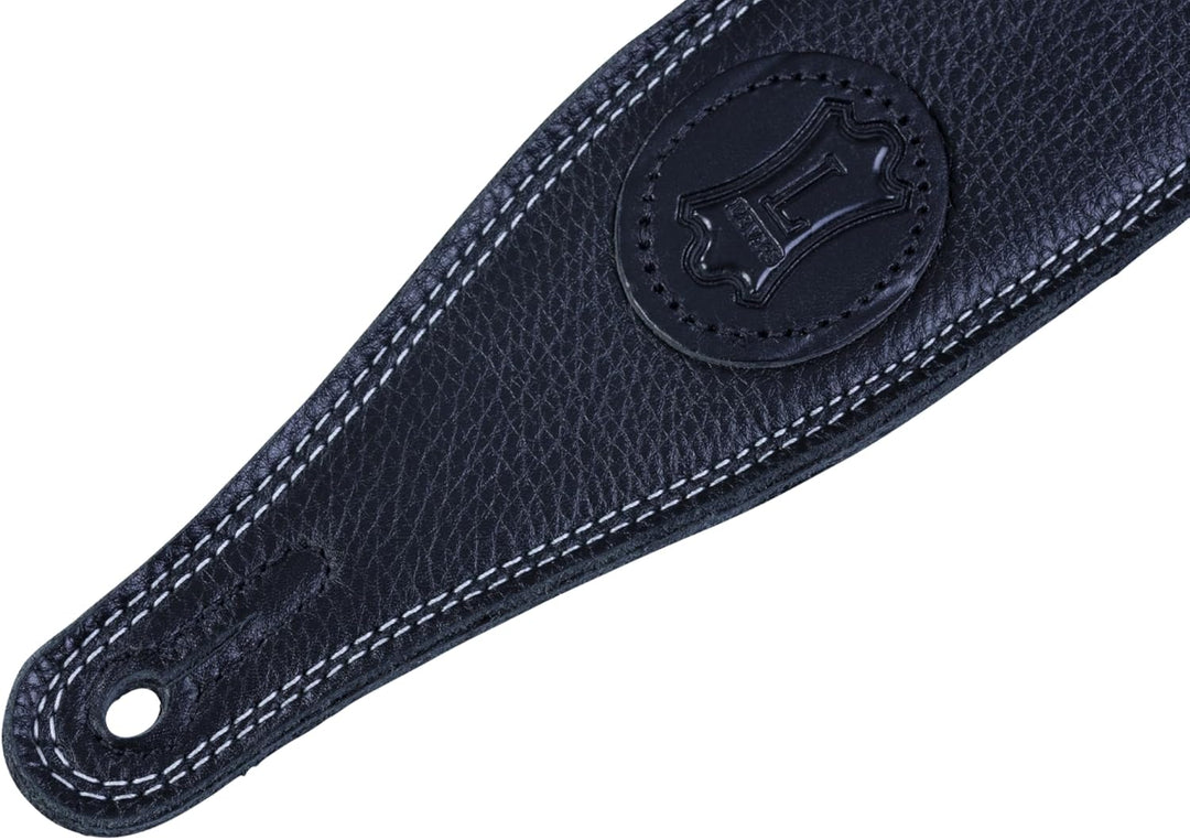 Levy's M17SS-BLK Gitarrengurt Supersoft Garment Leather Tripple Ply Premium Top Grain Signature Logo