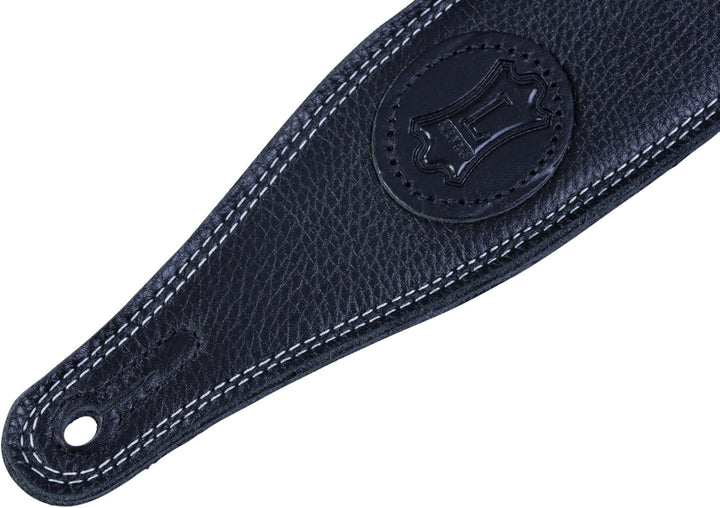 Levy's M17SS-BLK Gitarrengurt Supersoft Garment Leather Tripple Ply Premium Top Grain Signature Logo