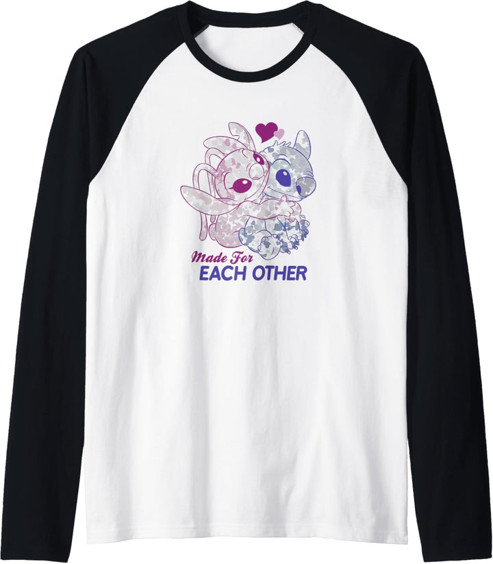 Disney Lilo & Stitch Valentinstag Made For Each Other Raglan