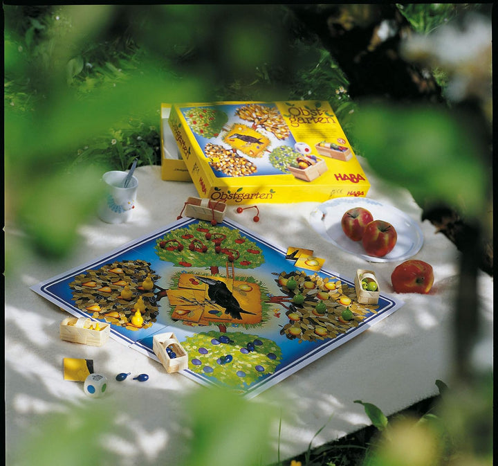 HABA 3403 Der Frucht Cuervo Teo tischset Kinder, Mehrfarbig, Talla única Brettspiel, Brettspiel
