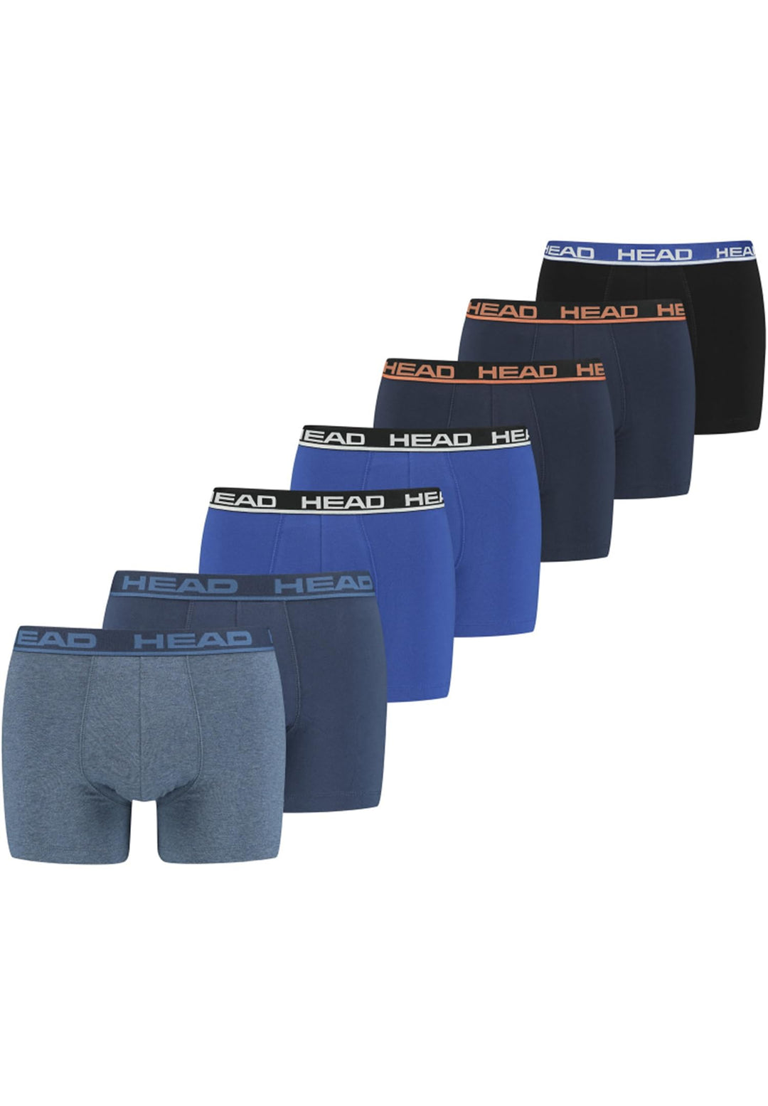 HEAD Herren Boxershorts Unterhosen Unterwäsche 7er Pack Vorteilspack S Blue Combo, S Blue Combo